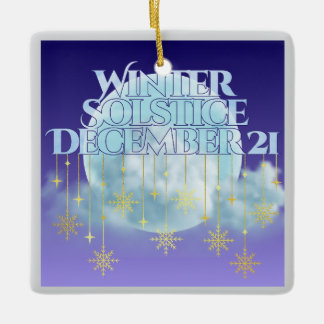 Winter Solstice Moon Magic Ceramic Ornament