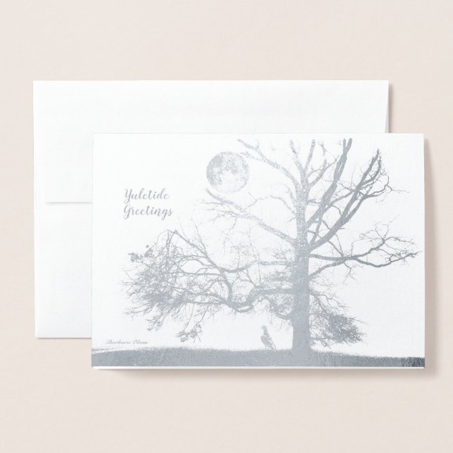 *Winter Solstice:  Prospect Park,NY--Holiday foil: Foil Card (Front With Envelope)