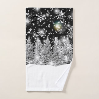 Winter Solstice Snowfall  Hand Towel
