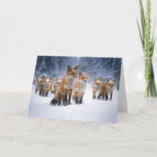 Winter Solstice Spirit of the Season with Foxes Card