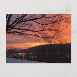 Winter Solstice Sunset Postcard