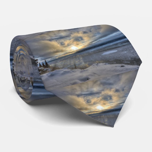 Winter Solstice Turnagain Arm.jpg Tie (Rolled)