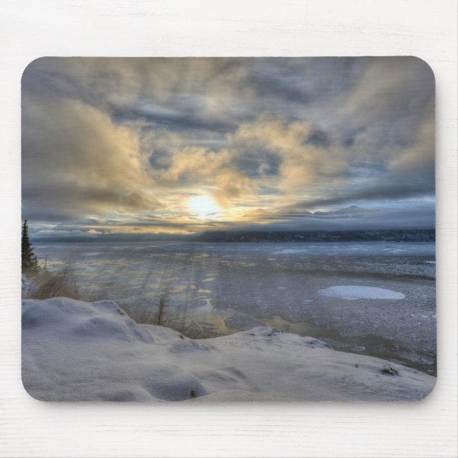 Winter Solstice Turnagain Arm Mouse Pad (Front)