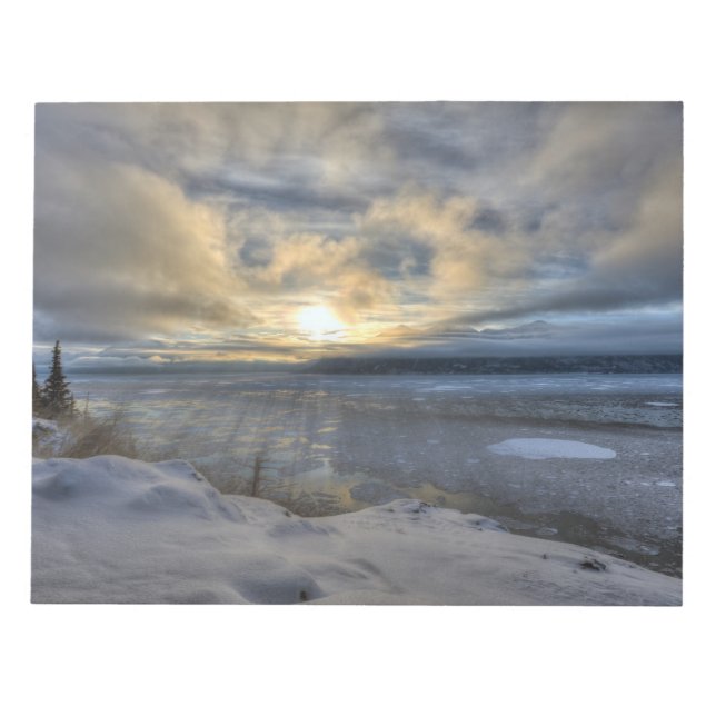 Winter Solstice Turnagain Arm Notepad (Front)