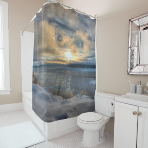 Winter Solstice Turnagain Arm Shower Curtain