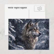 Winter Solstice Wolf Holiday