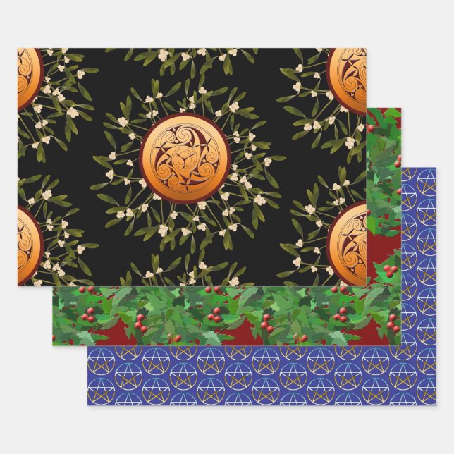 Winter Solstice Wrapping Paper Sheet (Set)