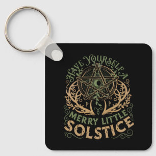 Winter Solstice Yule Christmas Holiday Key Ring