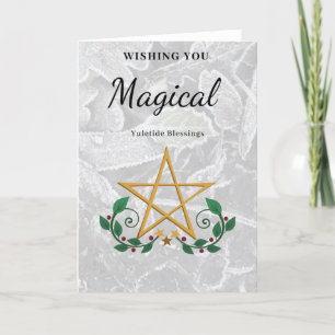 Winter Solstice, Yuletide Greetings, Christmas,  H Holiday Card