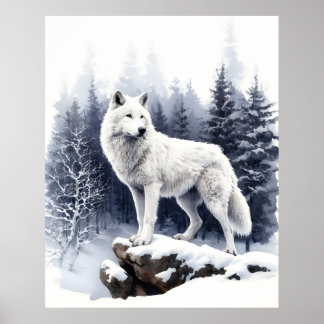 Winter Sovereign: The Arctic Wolf Poster