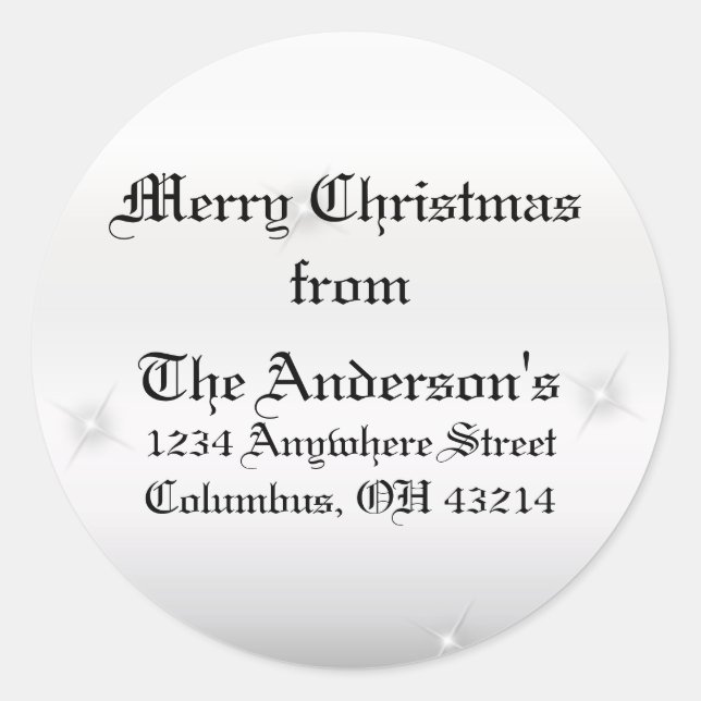 Winter Sparkles Customisable Address Labels (Front)