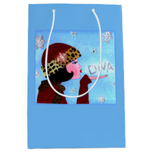 Winter Sparkles Diva Medium Gift Bag