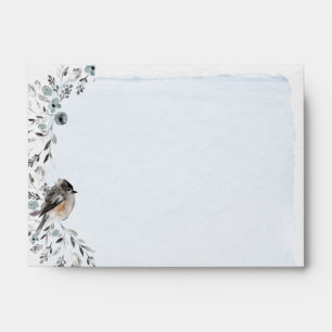 Winter Sparrow Watercolor Audubon Holiday Envelope