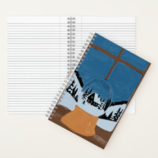 Winter Spiral Notebook - Snow Globe by the Window