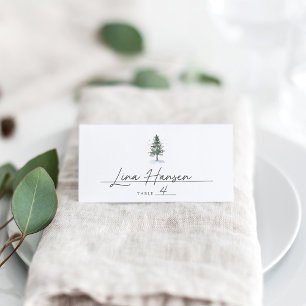 Winter Splendor Christmas Holiday Party Place Card