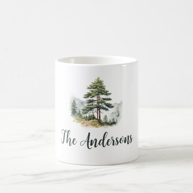 Winter Splendour Pine Tree Christmas Holiday Coffee Mug (Center)
