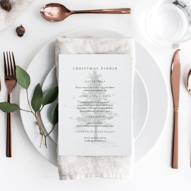 Winter Splendour Watermark Christmas Holiday Menu (Creator Uploaded)