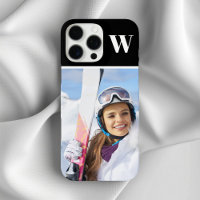 Winter Sport Photo Monogrammed Black