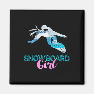 Winter Sport Snowboard Girl Heart Snowboard Snowbo Magnet