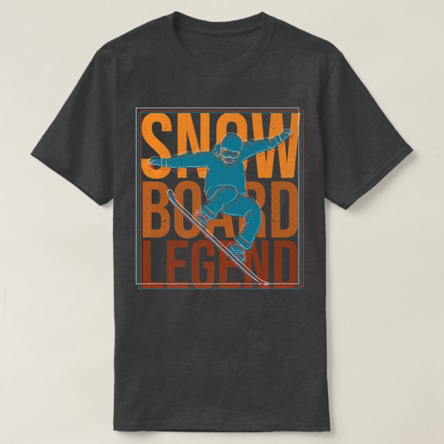 Winter Sport Snowboard Legend Snowboarding  T-Shirt (Design Front)