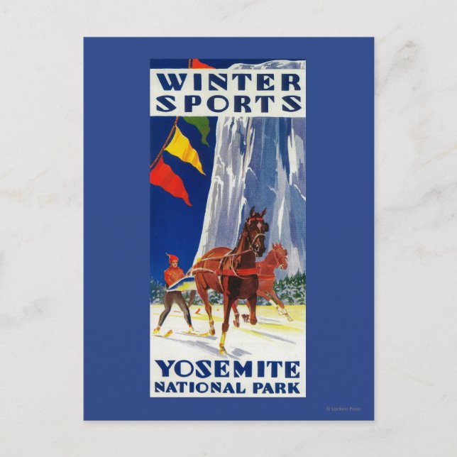 Winter Sports at Yosemite PosterYosemite, CA Postcard (Front)