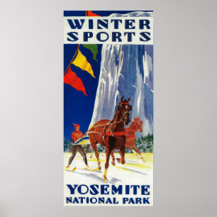Winter Sports at Yosemite PosterYosemite, CA Poster