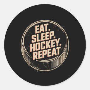 Winter Sports Coach Funny Hockey Tournament Classic Round Sticker