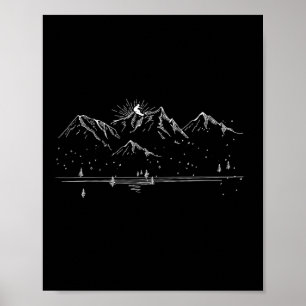Winter Sports Mountain Snowboard Skiing Poster
