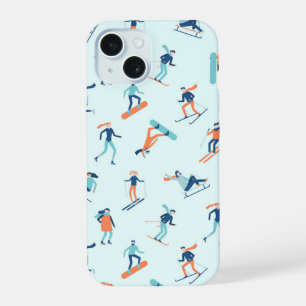 Winter Sports Pattern iPhone 15 Case