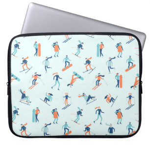 Winter Sports Pattern Laptop Sleeve