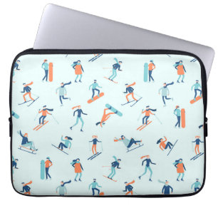 Winter Sports Pattern Laptop Sleeve