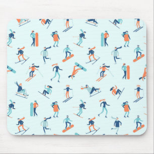 Winter Sports Pattern Mouse Pad