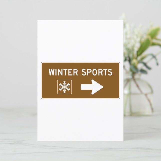 Winter Sports Road Sign Invitation (Creator Uploaded)