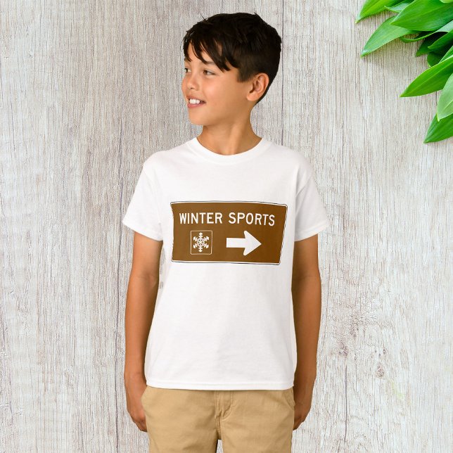 Winter Sports Road Sign T-Shirt (Creator Uploaded)