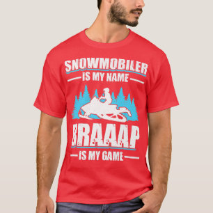 Winter Sports Ski Mobile Motor Sled Snowmobile T-Shirt