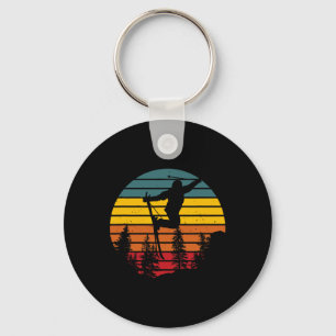 Winter Sports Ski Snowboarder Skier Retro Vintage Key Ring