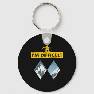 Winter Sports Ski Snowboarder Skier Snowboard Funn Key Ring