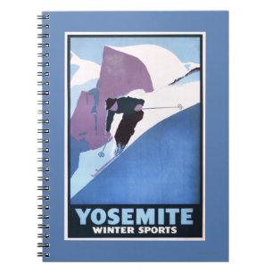 Winter Sports Skiing Promotional Poster Notebook