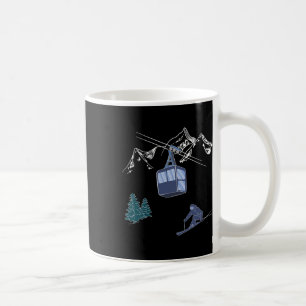 Winter Sports Skiing Snow Scene Vintage Ski Resort Coffee Mug