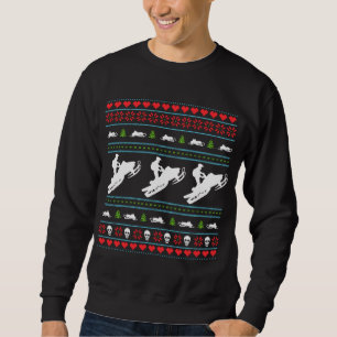 Winter Sports Ugly Sweater Winter Snowmobile Chris