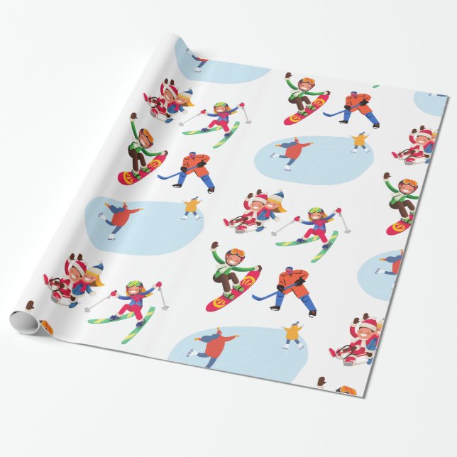 Winter Sports  Wrapping Paper (Unrolled)