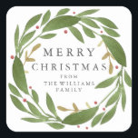Winter Sprigs Christmas Sticker<br><div class="desc">Winter Sprigs Christmas sticker. Customisable. Part of a collection</div>