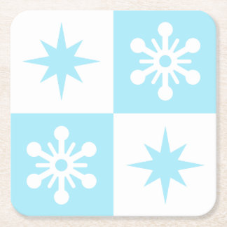 Winter square paper coaster