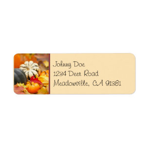 Winter Squash Label Return Address Label