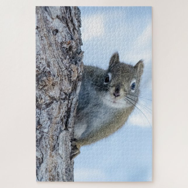 Winter Squirrel, Brown Animal, Canadian Photograph Jigsaw Puzzle (Vertical)