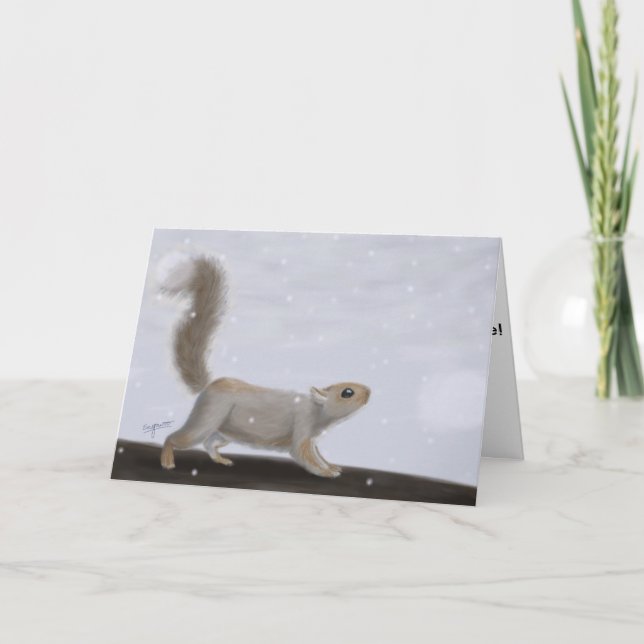 Winter Squirrel Card (Front)