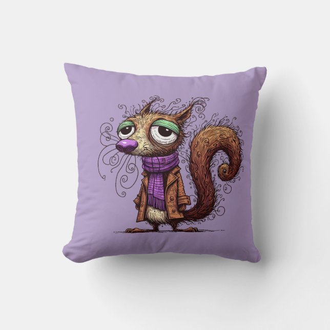 Winter Squirrel Cushion (Front)