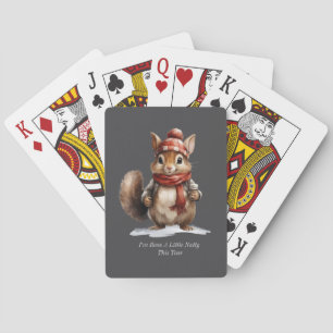 Winter Squirrel Playing Cards