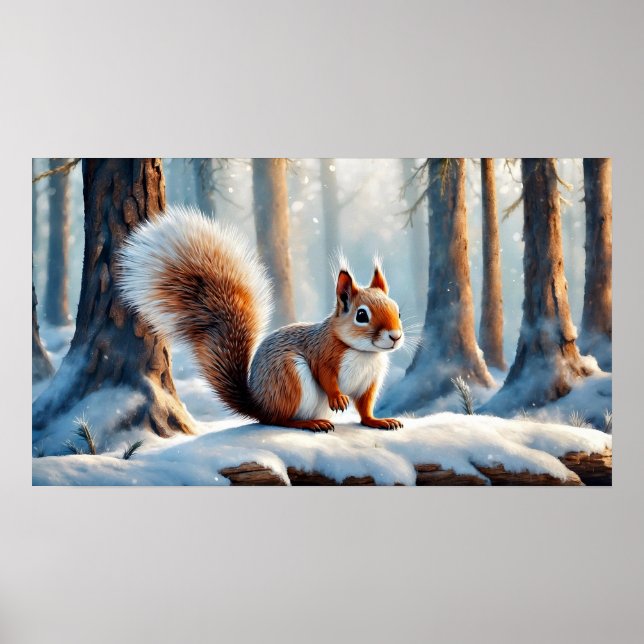 Winter Squirrel Poster (Front)