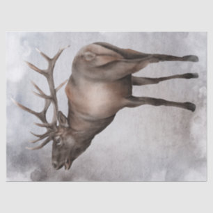 Winter Stag Watercolor Tissue Paper
